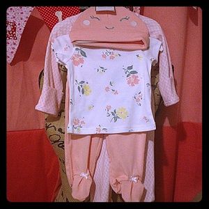 New Carter's Baby Girl 4 Piece Set Sz Newborn